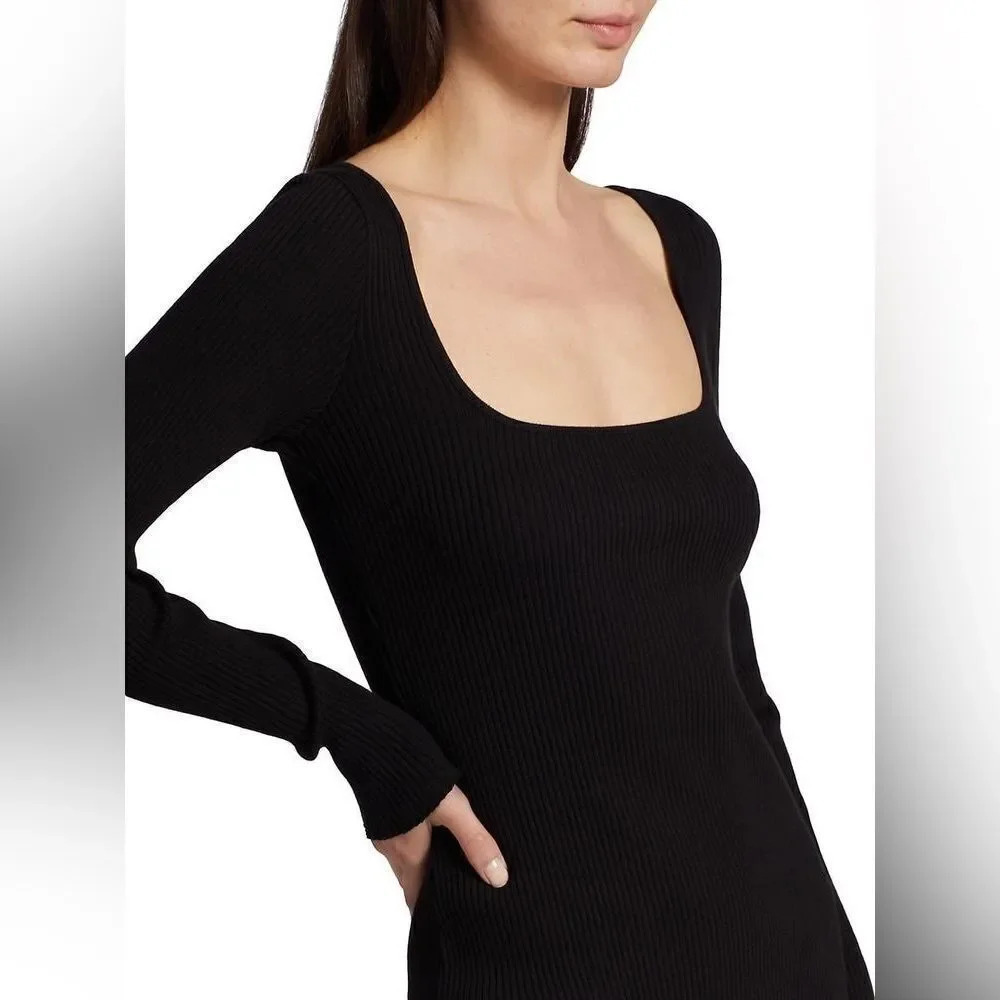 Vince Rib-Knit Mini Dress - Picture 3 of 12